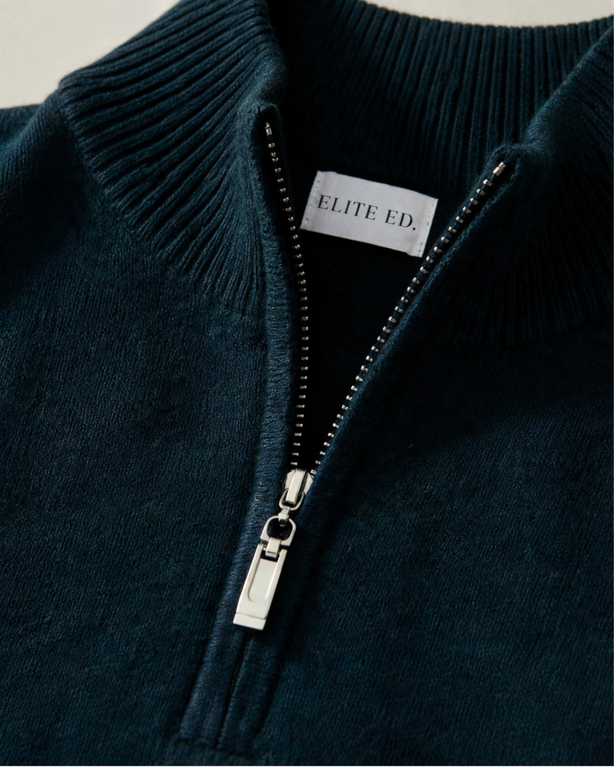 Quarter Zip-Forest Green | 100% Wool