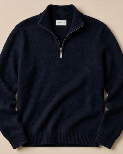 Quarter Zip-Royal Blue | 100% Wool